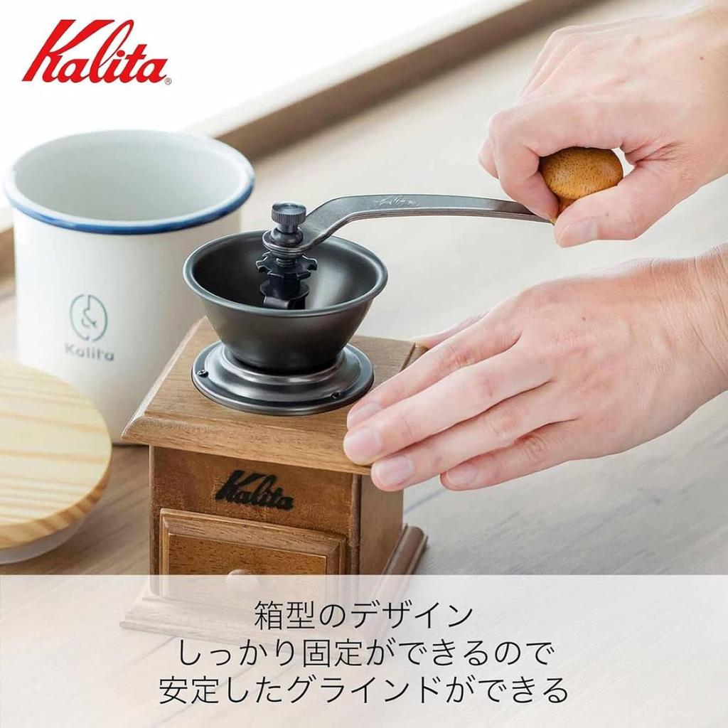 by many Kalita Coffee Mill Wooden and Aluminum Grinder with High Grinding Stability Mini AC Adjustable Grind Manual Coffee Grinder Perfect Gift Used