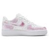 Nike Air Force 1 Petal Rain Song Cushioning Slip Resistant Low Top Skateboard Shoes Unisex White Pink CW2288-111(Team1697-)