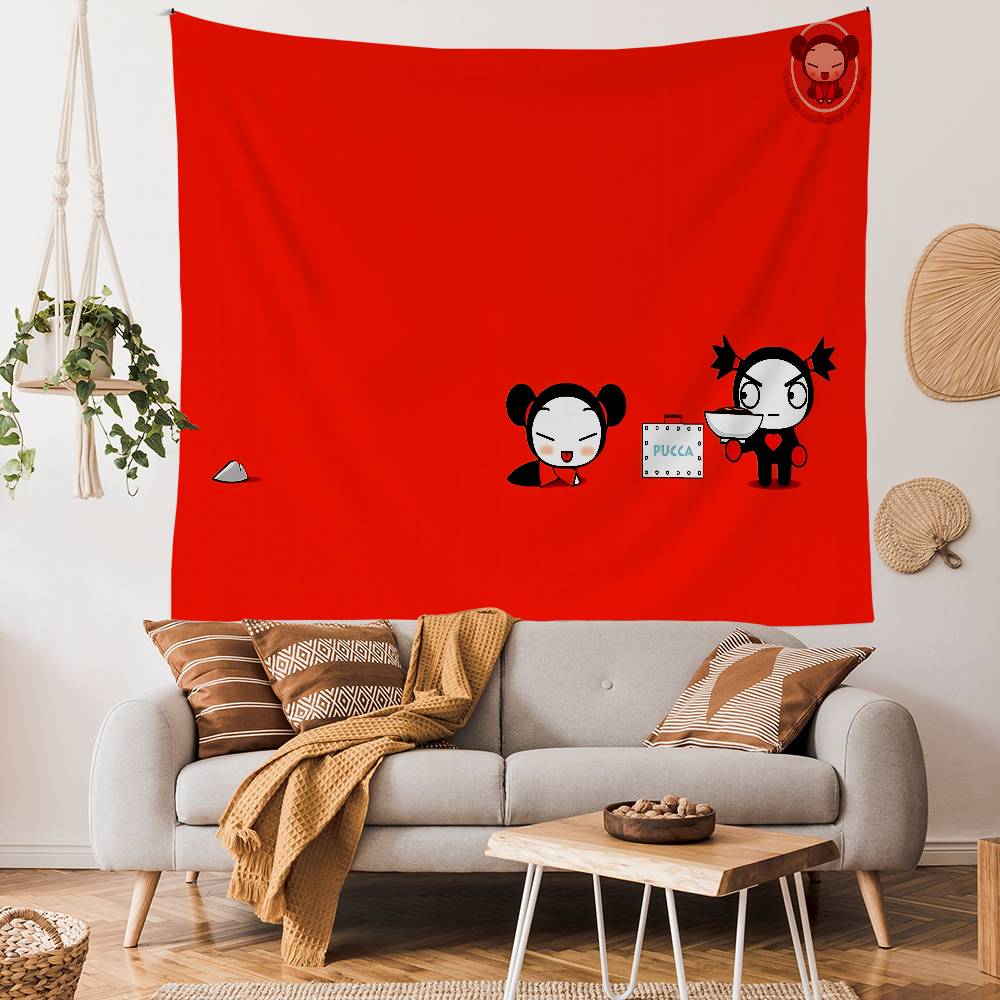 PPucca Cartoon Tapestry Art Science Fiction Room Home Decor Art Home Decor