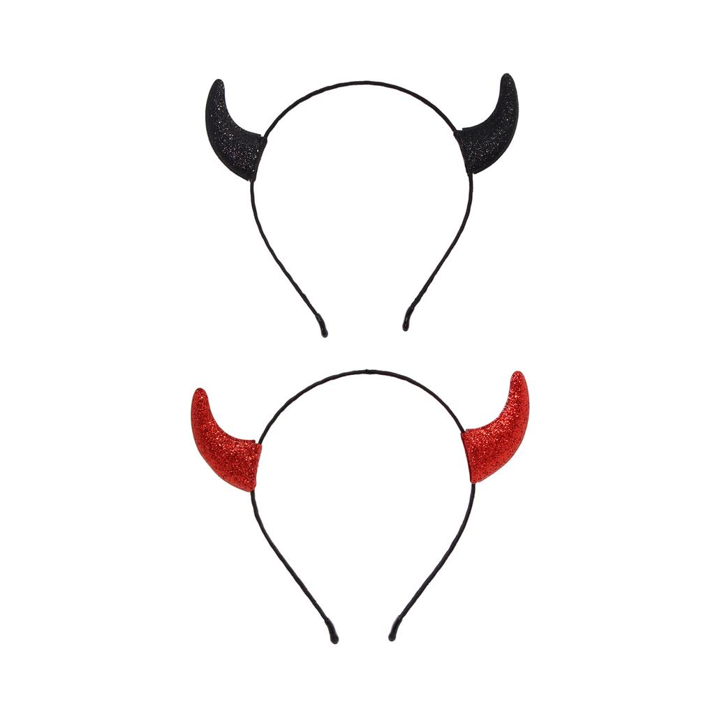 Devil Horned Headband for Theme Party Stage Performances Halloween Hairhoop Adult Cosplay Hairband Carnivals Headpieces