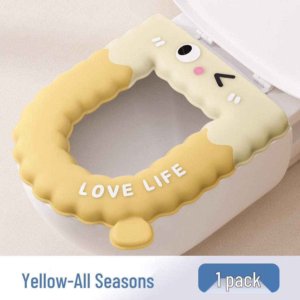 Silikon-Schaumring Universeller WC-Sitzbezug - Waschbares Kissen für alle Jahreszeiten