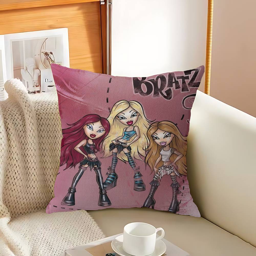Cartoon BBratzs Personalized Picture Text Home Decorative Pillows Household Gifts 45x45cm