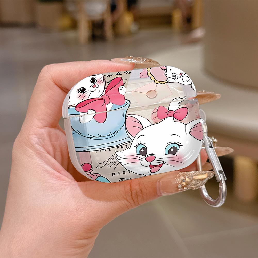 Cartoon Cute Maries Cat Hot Translucent Silicone Case for Airpods 4 3 Pro 2 1 Wireless Earphone Headphone Pro2 Protective Covers
