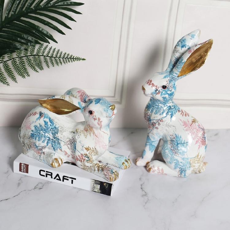 Easter Rabbit Garden Statue for Thanksgiving Day Micro Landscape Decoration Gift