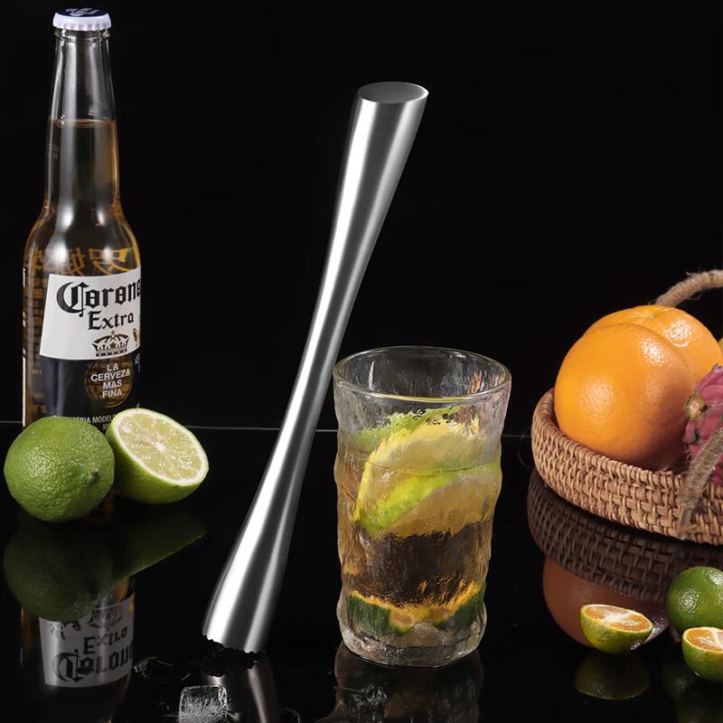 BJ Stainless Steel Ice Crusher Hammer, Ice Breaker, Juicer Stick, Shaker Cup Muddler, Lemon Tea Tool, Ice Crusher Hammer, 26cm Long Versio