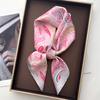 Paisley Women Square Scarf Silk Imitation Floral Print Neckerchief Bandana Lady Shawl Scarves Wrap Head Hair Band Ties
