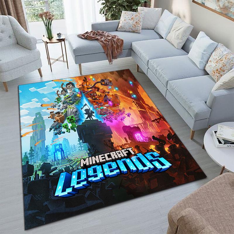 Classic Sandbox Xbox Game Minecraft Carpet Carpet Home Living Room Decoration Table and Chairs Anti Slip Door Mat Outdoor Picnic Mat Carpet A10