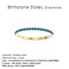 eManco European Zircon Ring: Titanium Steel Women's December Birthstone Rhinestone Finger Ring