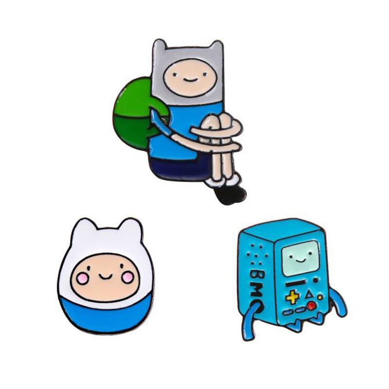 

3Pcs Adventure Cute Enamel Badge Personalized Creative Metal Pins Lapel Brooch Suit Buckle For Backpack Clothing Bag Accessories