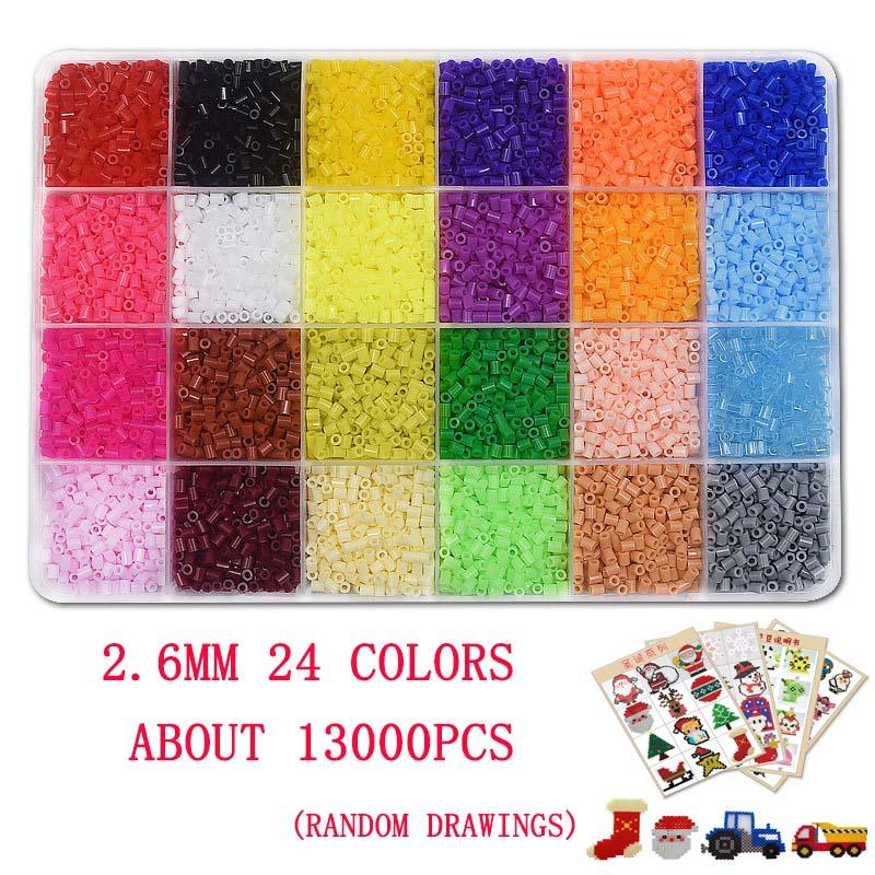 Toy Perler Kit 5Mm/2.6Mm Hama Beads 3D Puzzle Diy Toy Kids Creative Handmade Craft Toy Gift 72 Colors 39000Pcs
