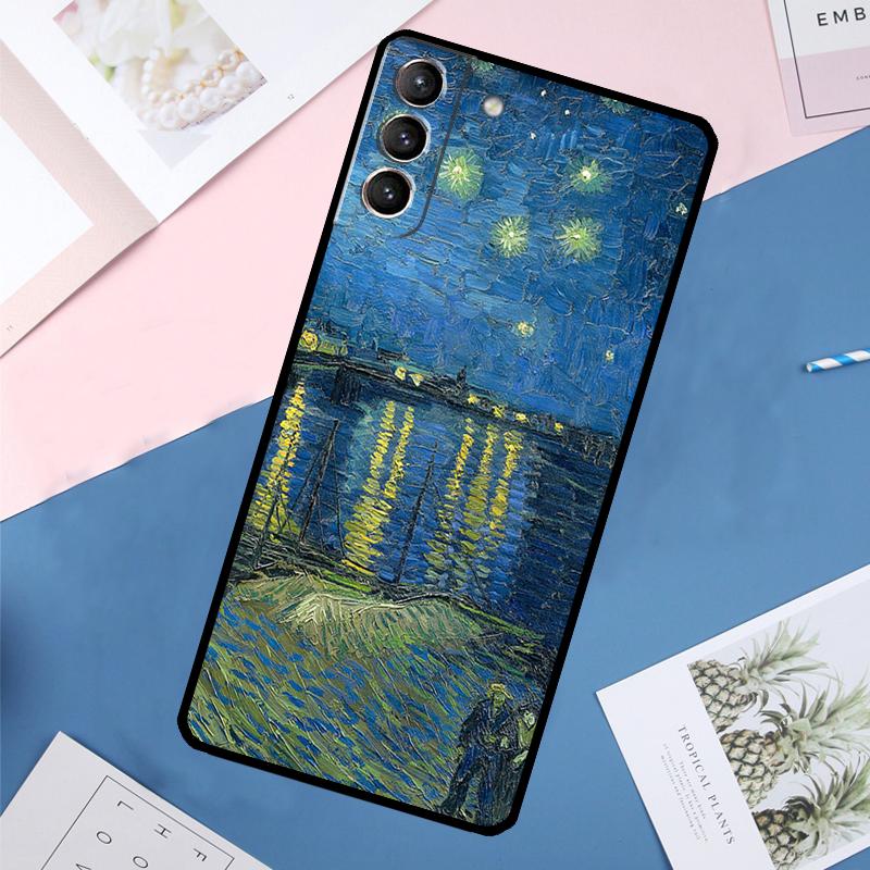 Van Gogh Oil Painting Case For Samsung Galaxy S25 Ultra S21 S22 S24 S23 Ultra S9 S10 Plus S21 FE S25 FE Back Cover