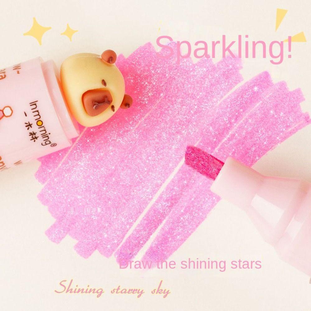 Large Capacity Capibara Highlighter Pen DIY Painting Color Pen Key Points Marker Pen  Boys Girls