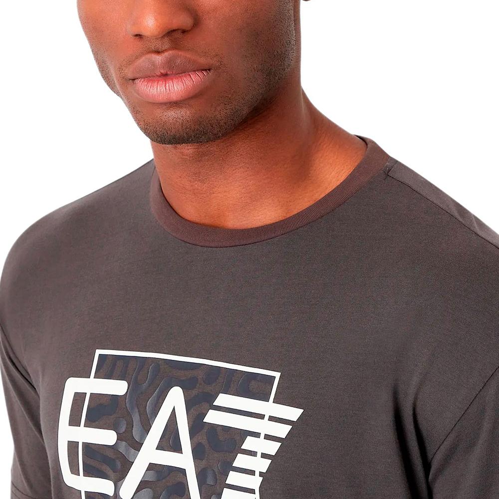 Emporio Armani EA7 SS23 Letter Logo Print Crew Neck Short Sleeve T-Shirt Men tops Soil-Brown 3RPT01-PJ02Z-1997