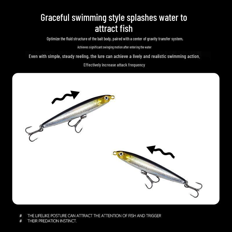Sinking Pencil Lure: 2nd Gen Flying Ghost for Asp, Bass, Perch