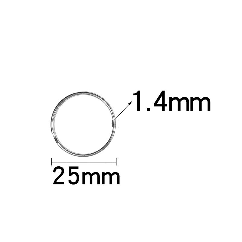 10-50pcs/lot 12-50mm Metal Keyring Round Split Key Ring For Jewelry Making DIY Crafts Keychain Key Holder Connector Accessories