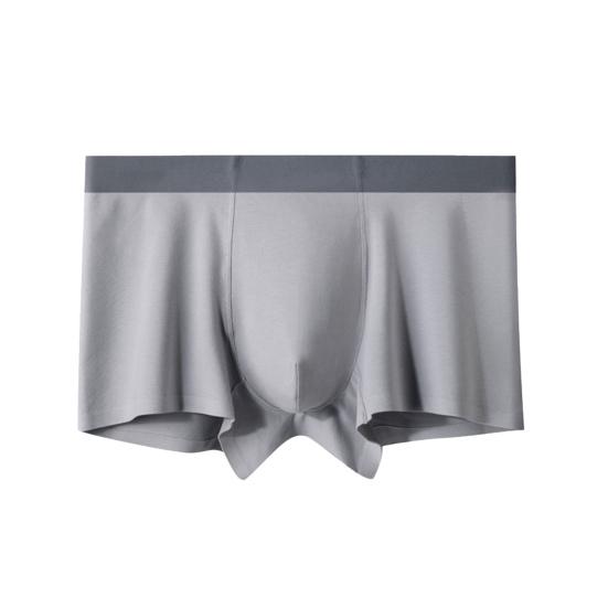 Men Boxer Underwear Elastic Mid-Waist U-Convex Breathable Shorts Briefs Patchwork Color Seamless Comfort Fit Underwear