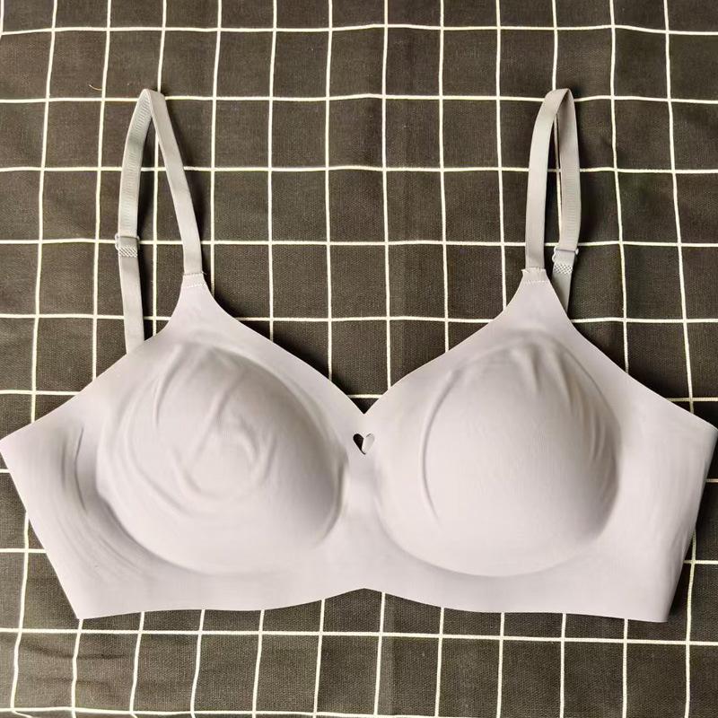 

Fashion non-slip and seamless steel rim, comfortable and breathable gathering underwear XXL сірий колір