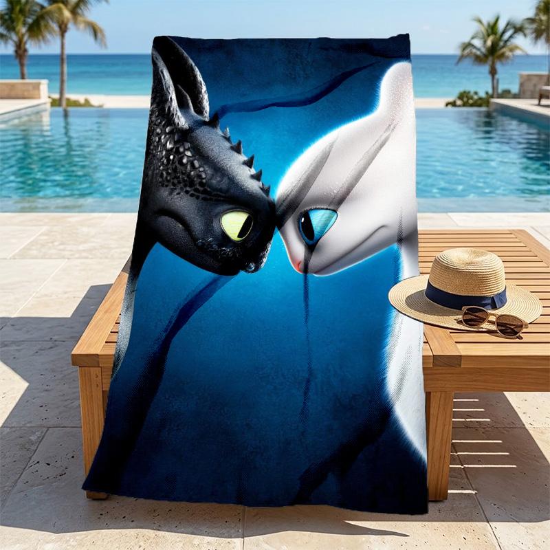 Dragon Bond Stylish Digital Printing Beach Towel Quick Drying Absorbent Blanket For Beach Pool Gym Travel Christmas Gift C9211820