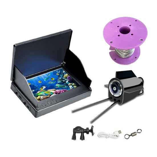 Підводна рибальська камера з 4,3-дюймовим екраном, ехолот з нічним баченням, широкий кут огляду 220 градусів, водонепроникність IP68, висока чіткість