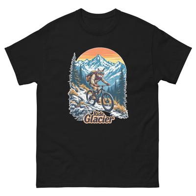Ride Glacier Fox Fun USA Bike Cycling Animal T-Shirt
