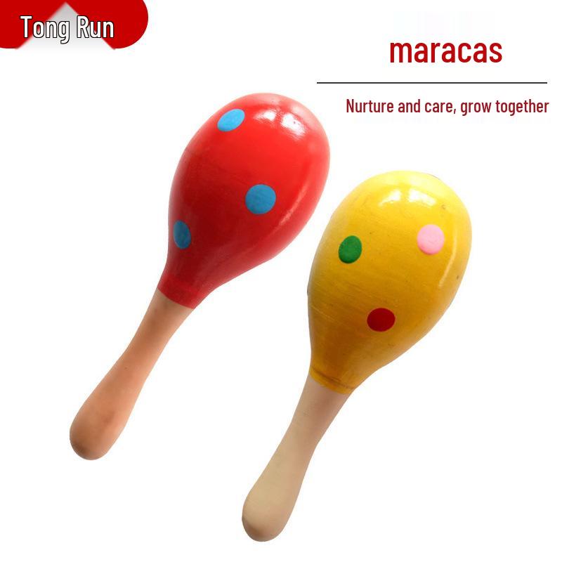 Wooden Maracas: Children s Early Education Percussion Instruments for School and Home -