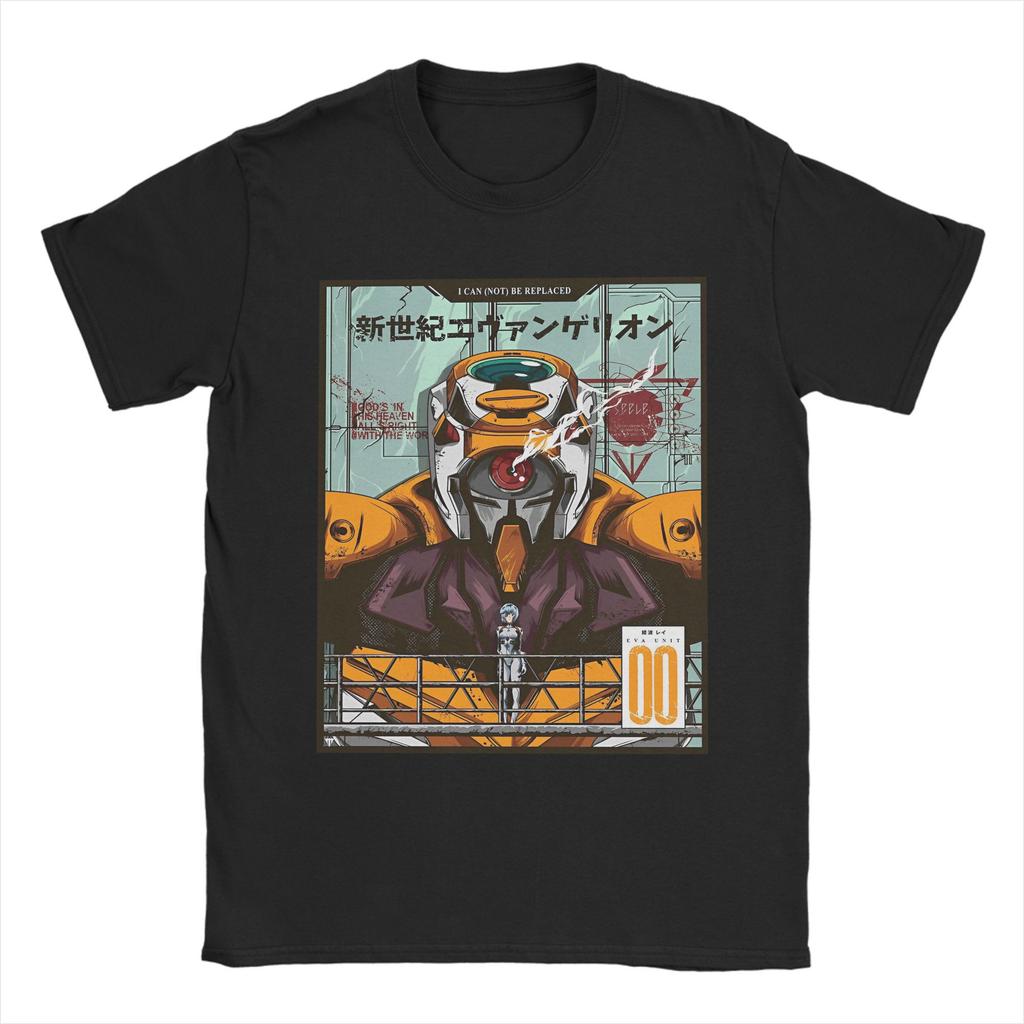 Novelty EVA Asuka T Shirt Unisex Round Neck Short Sleeve Tops Anime Manga Cute Girl Cotton Summer Top Tee
