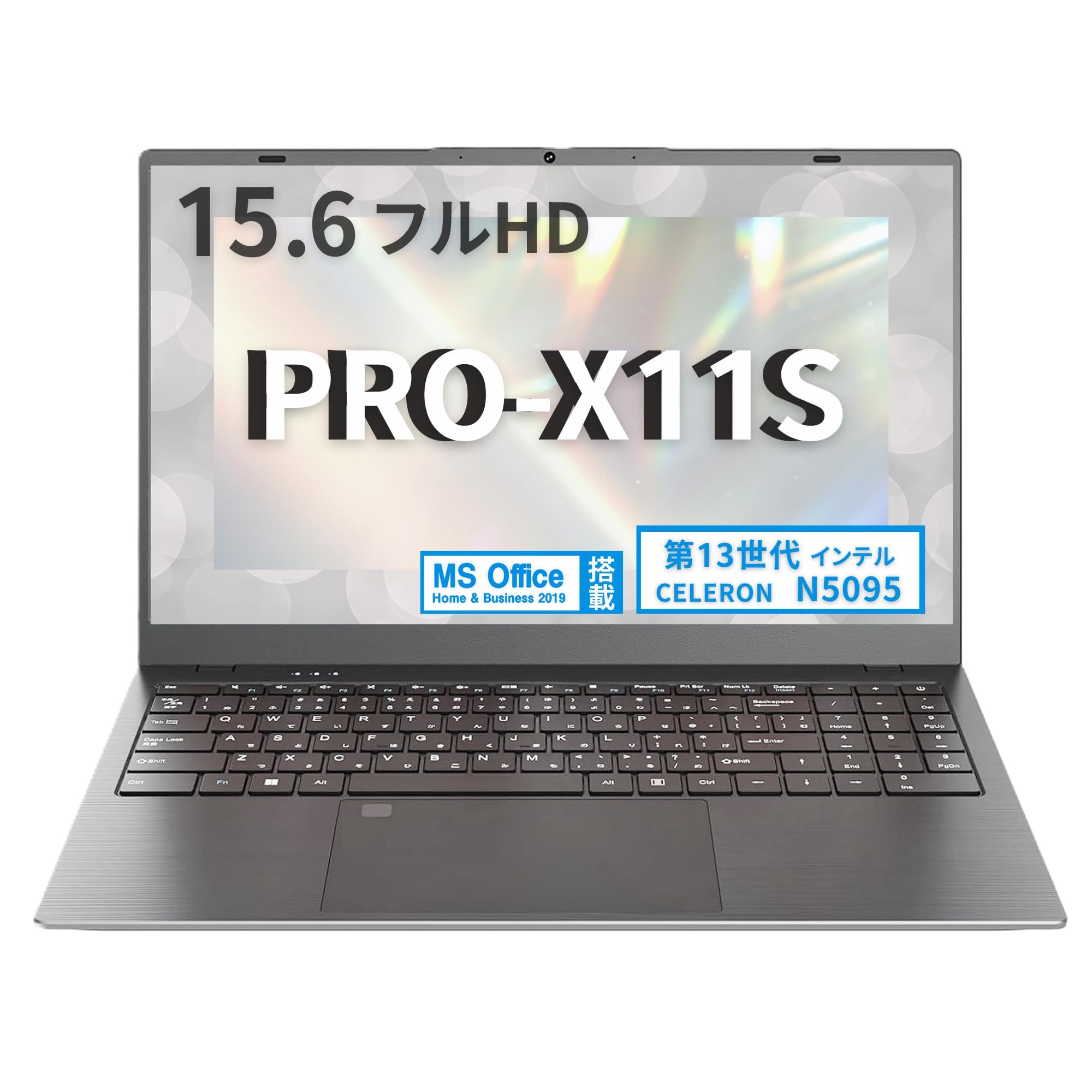 

wajun Wajun PC Легкий Тонкий Ноутбук ПК Повне Покоління Celeron Офіс SSD Pro-X11S/ 15,6-дюймовий HD/10 Клавіш/13-й N5095/Win11 Pro/MS H&B 2019/WEB