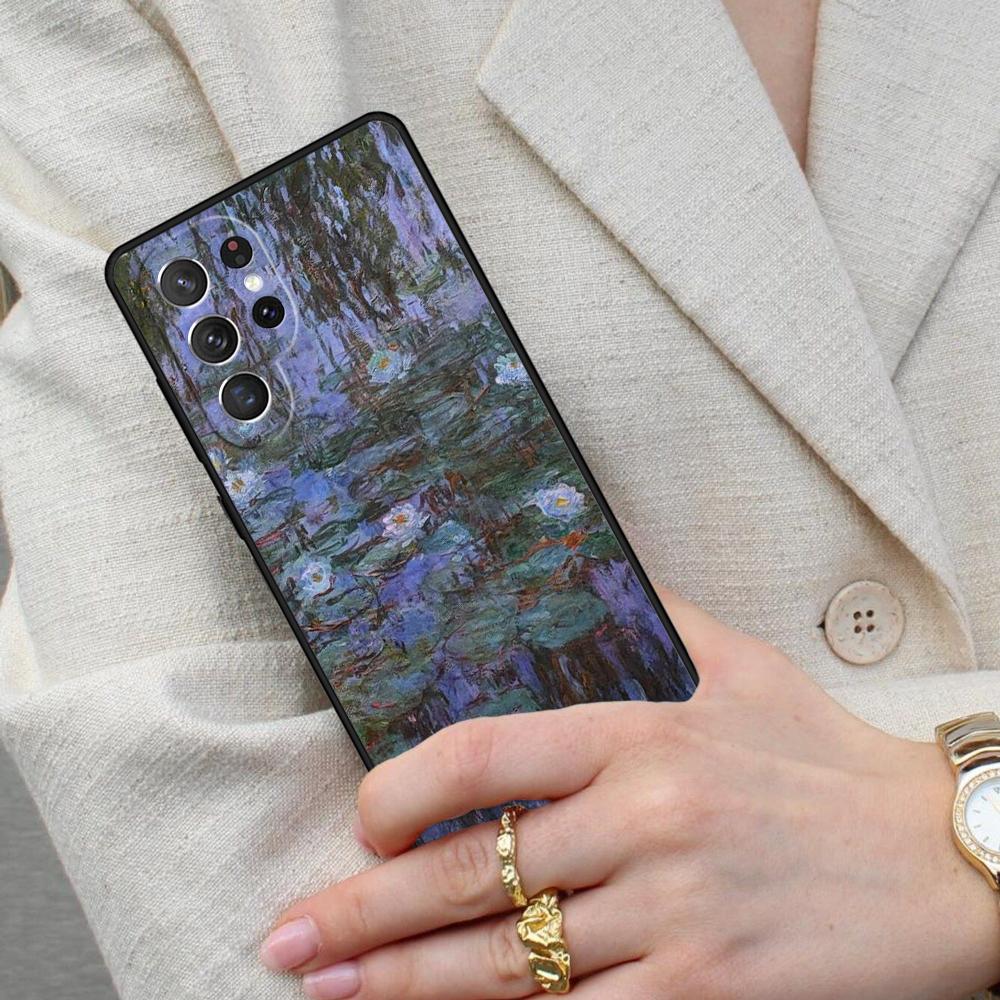 Claude Monet Garden Lotus Bridge Cell Phone Case for Samsung Galaxy S26 Ultra S25 S24 S23 S22 S21 S20 Note10 Cover