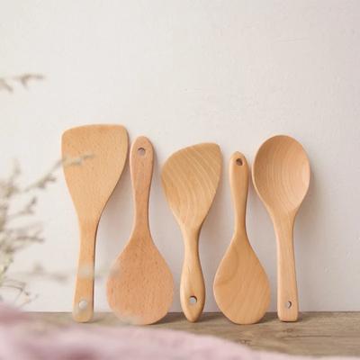 3 Types Wooden Rice Paddle Spoon High Quality Rice Scoop Sushi Rice Paddle Tableware Spoon Dinnerware Kitchen Gadgets Tool