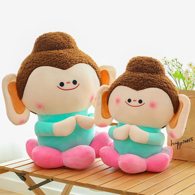 Lotus Little Buddha Plush Toy - Yungang Grottoes Cultural Soothing Doll