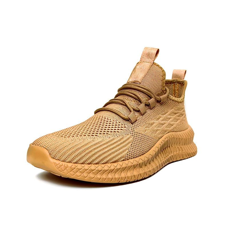Flying woven men's shoes casual fashion simple breathable lightweight large size men's shoes men's shoes