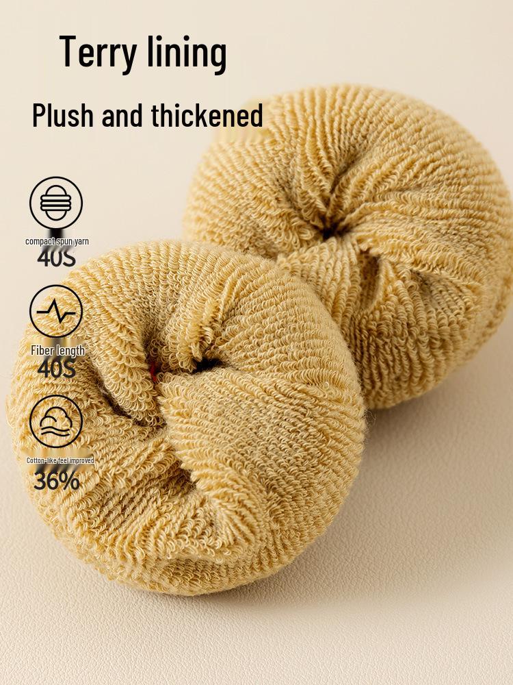 Extra Thick Warm Non-Slip Cotton Socks for Newborns & Toddlers - Terry Fleece Lined for Autumn/Winter