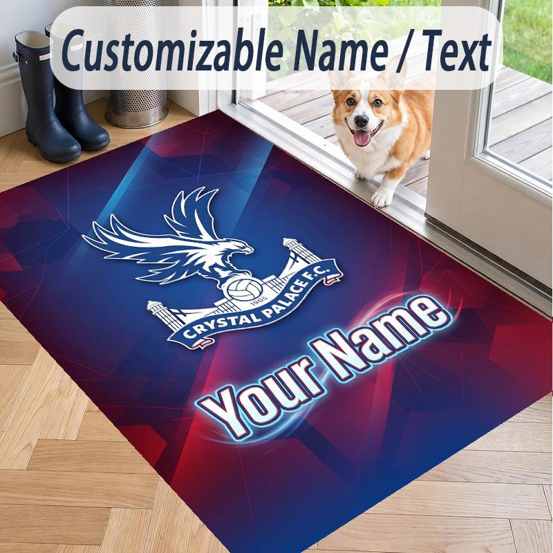 Custom Text Printed Rug Crystal Palace Non Slip Floor Carpet For Home Room Decor