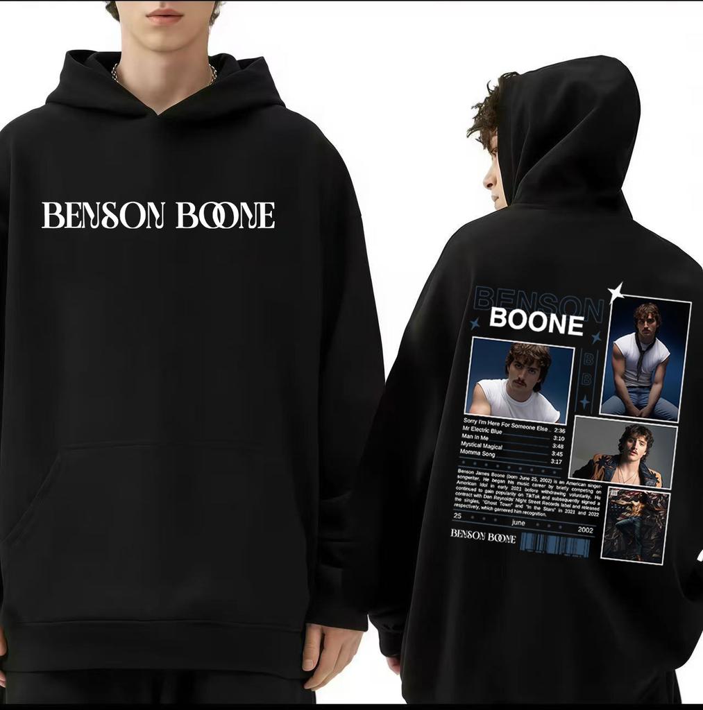 Benson Boone American Heart Tour Hot Sale 2025 Hoodie Men's Women Fleece Sweatshirts Long-sleeved Hip-hop Loose Casual Pullover
