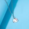 Cartoon Cute Cat Character Pendant Metal Necklace For Wear Casual