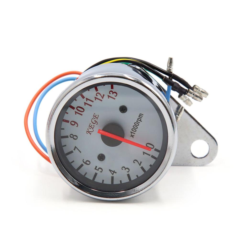 Universeller DC12V Motorrad-Drehzahlmesser 0-13000 U/min Rev Counter Metall-Tachometer Wasserdicht für Motorräder