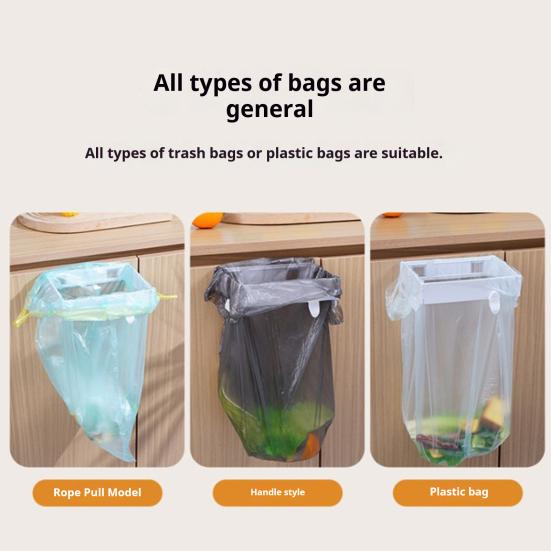 2Pcs Foldable Trash Bag Holder Large Opening Design Snap Fastening Space Saving Foldable Garbage Rack