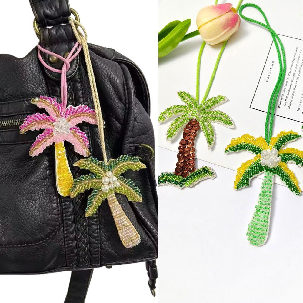 Beaded Patch Sequin Rhinestones Hanging Rope Keyring Seashell Conch Pearls Bag Pendants Embellishing Bag Clothing Lanyard Hot