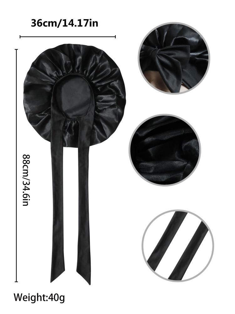 New Silky Bonnet For Sleeping Women Satin Bonnet Hair Bonnet Night Sleep Cap Scarf Wrap For Curly Hair Tie Band For CurlyHat