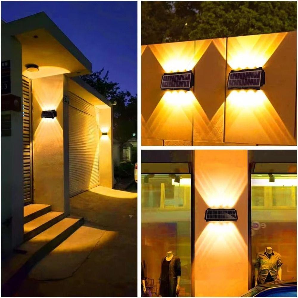 Modern Outdoor Solar LED Light Waterproof Solar Led Wall Light Waterproof Wall Lamp  Outdoor
