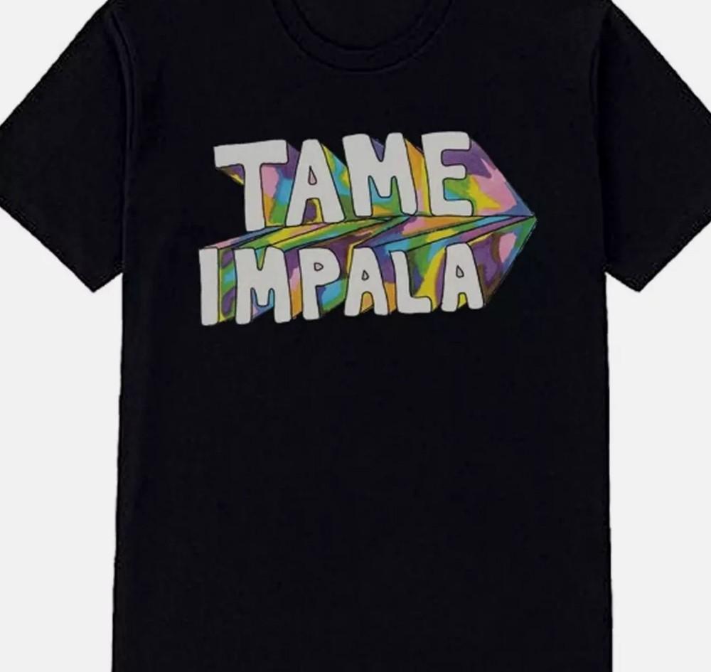Tame Impala Artwork Band Black Shirt Short Sleeve All Sizes