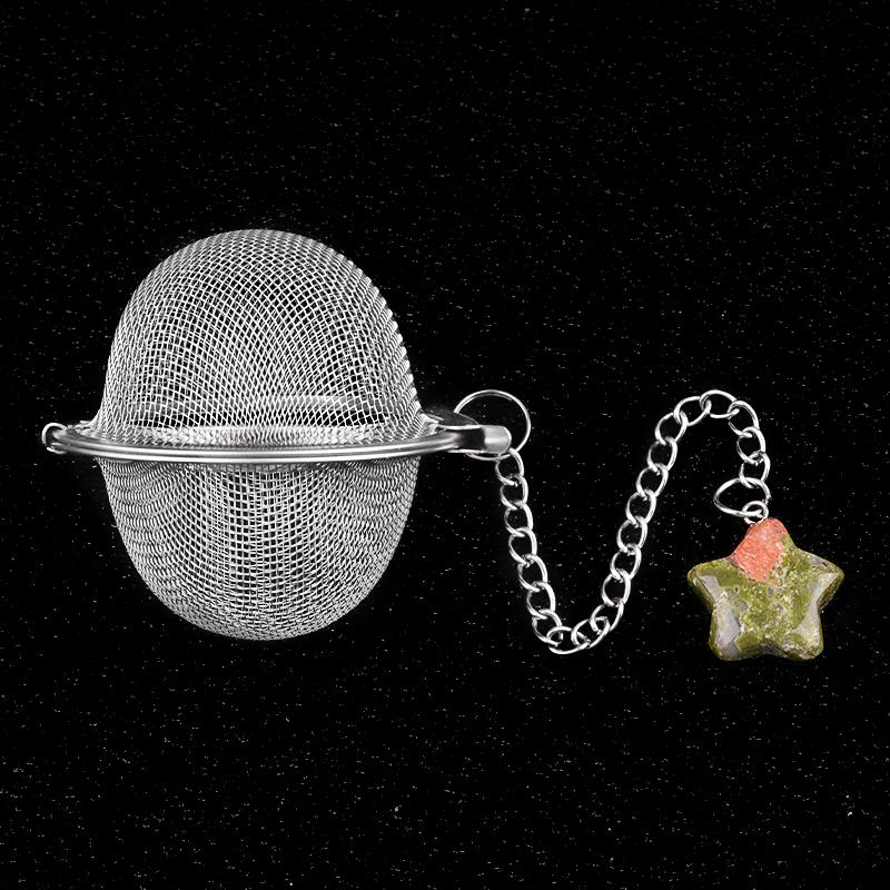 Tea Strainer Natural Stone Star-Shaped Stainless Steel Strainer For Making Tea Seasoning Bag Spice Box Accessory
