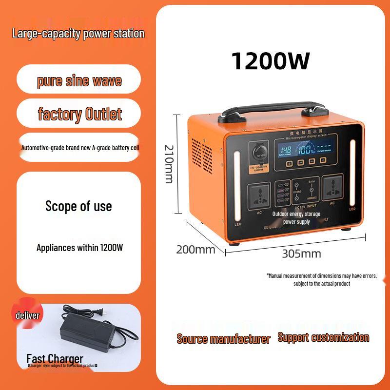 300W Portable Outdoor Power Bank - Large Capacity Emergency Energy Storage for Camping, 220V