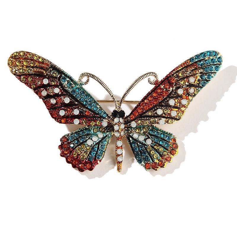 Lanhao Korean Fashion Eco-Friendly Alloy Enamel Butterfly Brooch Pin