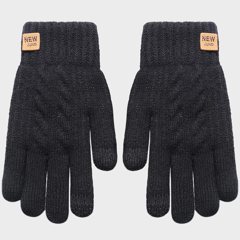 1 par Varme Tykke Plysjfleecefôrede Berøringsskjerm Doble Lag Vinterhansker