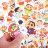 Crayon Shin-chan Cute & Creative Waterproof Stickers for Suitcase, Personalized Decoration, 50 Self-Adhesive Sheets