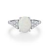 MODIAN Solid 925 Silver Elegant Oval Sweet Opal Finger Rings Classic Vintage Ring For Women Dating Fine Jewelry