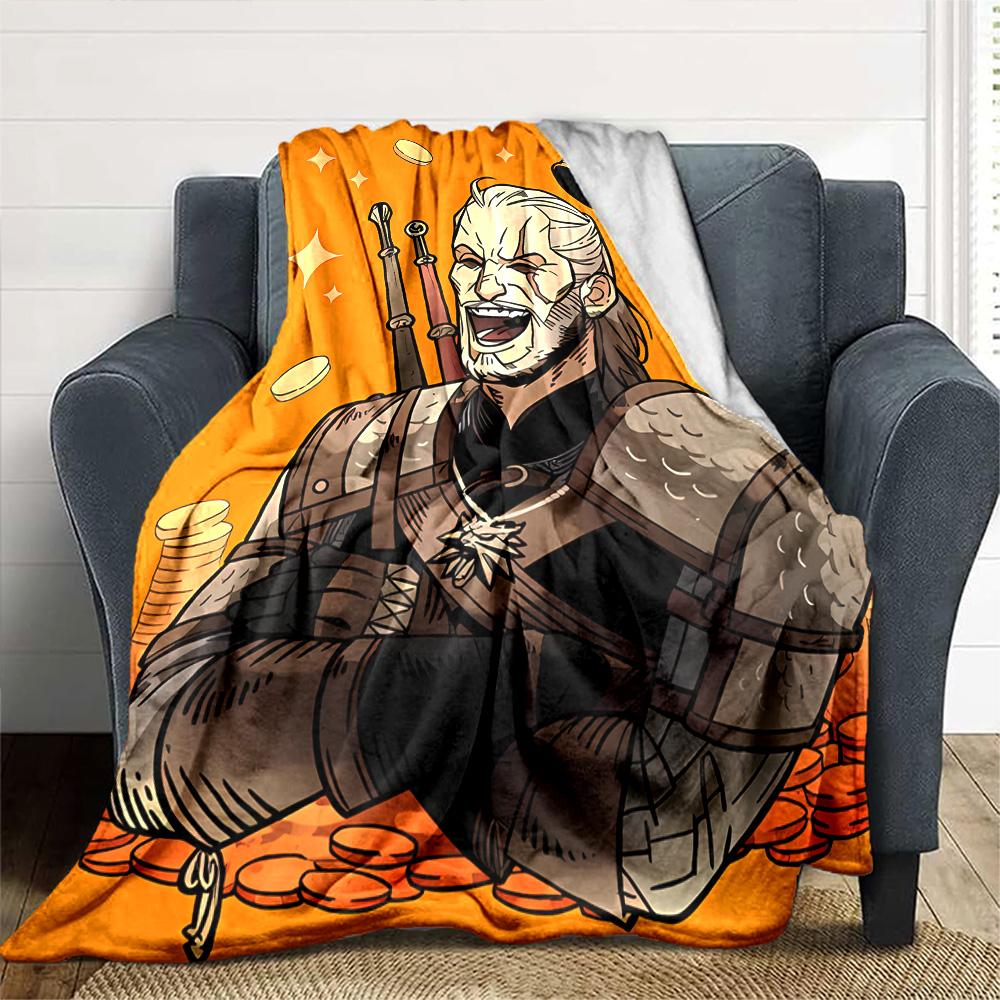 1pc Blanket - The W-Witcher 3 Wild Hunt GAME Print Design,Lightweight Blanket for Sofa,Bed- Soft &Warm,Gift for All Seasons