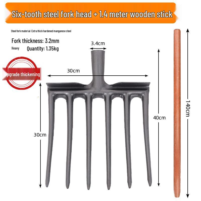 Landwirtschaftliche Bodenkralle: Stahl 4-Zinken Werkzeug zum Graben und für die Landwirtschaft