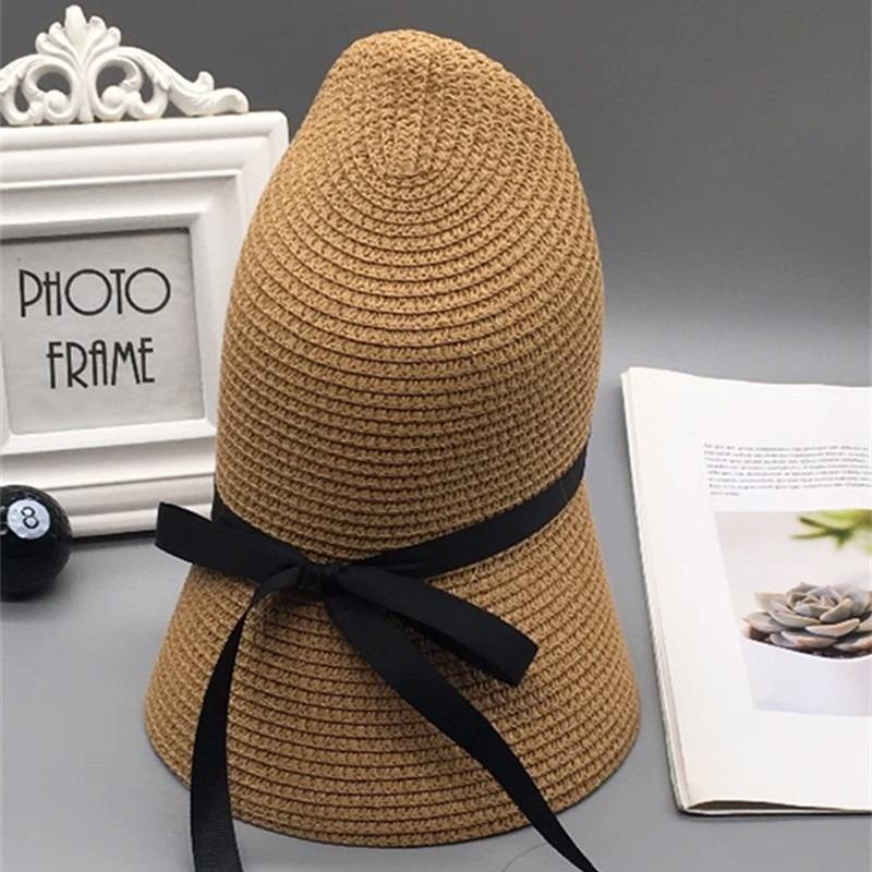 Faltbarer Strohhut Kinder Sommer klein frisch vielseitig Strandvisier Sonnenschutz Fischerhut